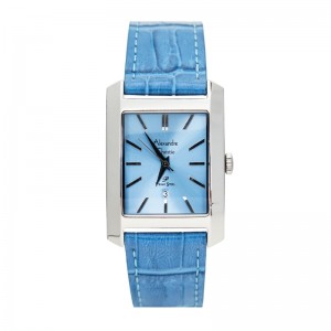 Alexandre Christie AC 1022 Silver Blue Leather Lady MDLSSBU